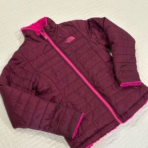 The North Face- kids- Maroon and Pink Reversible Quilted Jacket